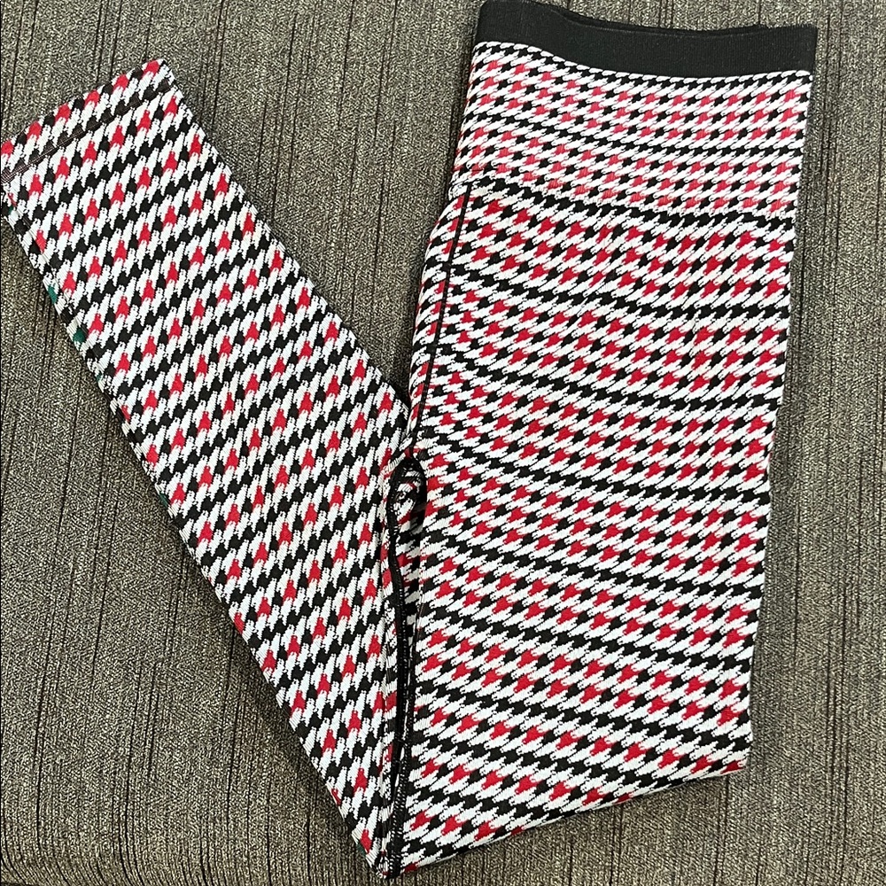 Fanatics Houndstooth Leggings - Black, Red, White